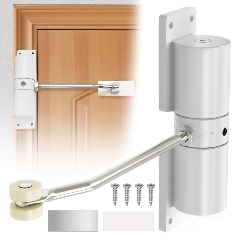 HeavyDuty Adjustable Aluminum Alloy Spring Closer For Gates Doors 6