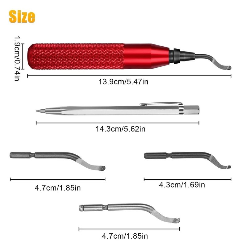 Deburring Tool Kit With HighSpeed Steel Burr Removal Blades Pointed Cutter Pen 1