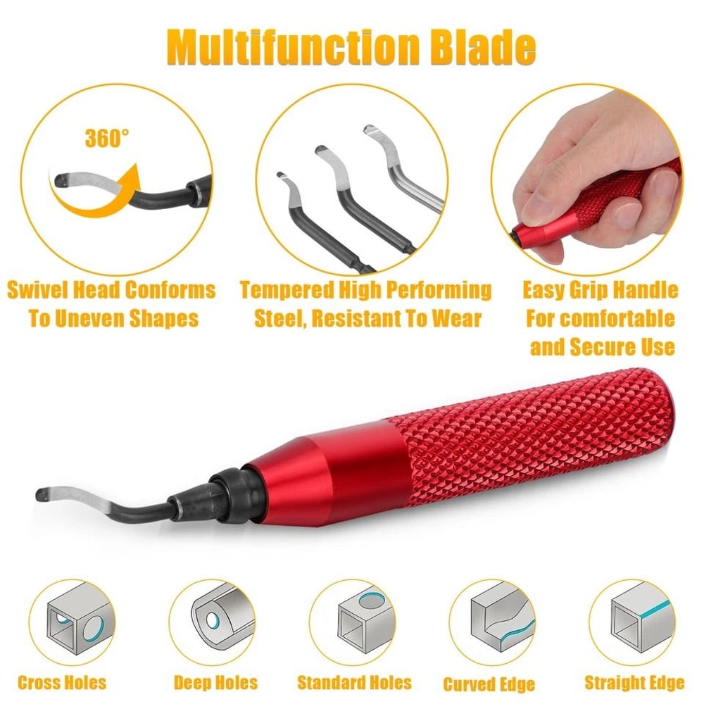 Deburring Tool Kit With HighSpeed Steel Burr Removal Blades Pointed Cutter Pen 6