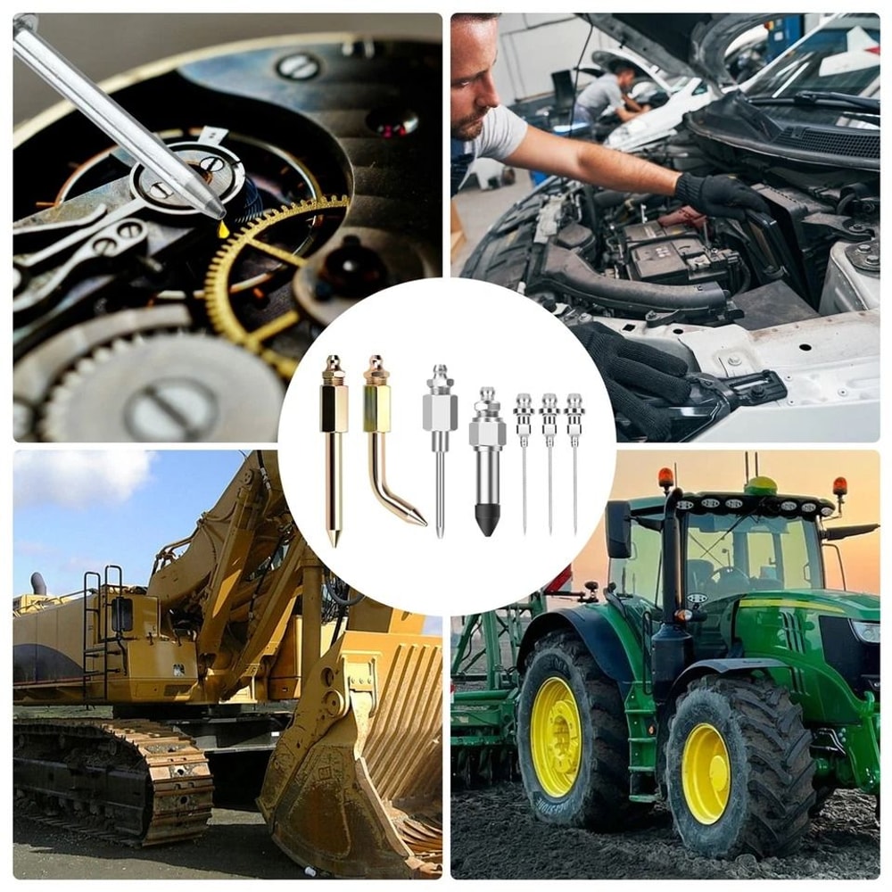 Grease Gun Accessory Tool Kit Needle Nozzle Coupler Tip Dispenser For Precision Lubrication 1