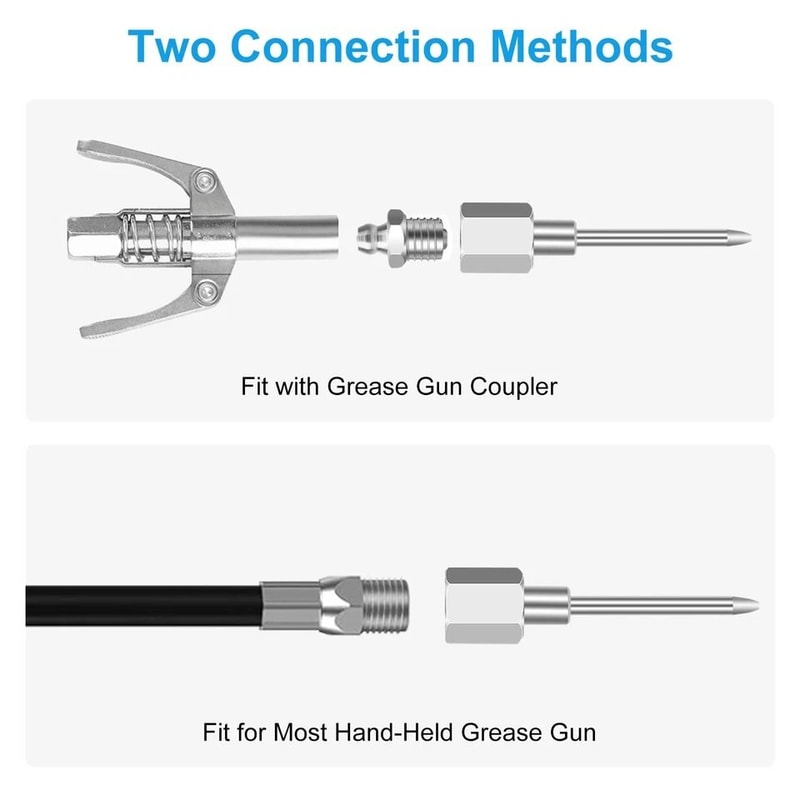 Grease Gun Accessory Tool Kit Needle Nozzle Coupler Tip Dispenser For Precision Lubrication 4