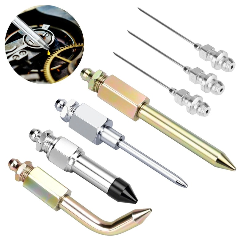 Grease Gun Accessory Tool Kit Needle Nozzle Coupler Tip Dispenser For Precision Lubrication 6