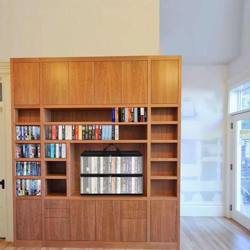 Clear PVC DVD Storage Bags Media Holder Case With Handle Durable Zipper Design 2