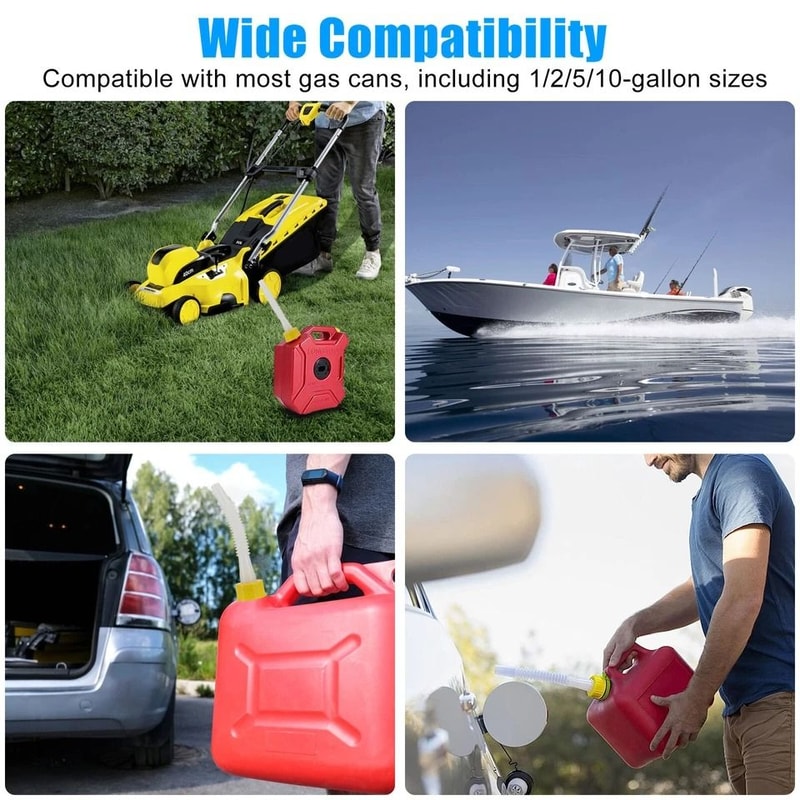 Replacement Gas Can Spout Nozzle Vent Kit Compatible With Plastic Gas Cans Old Style Cap Universal 1