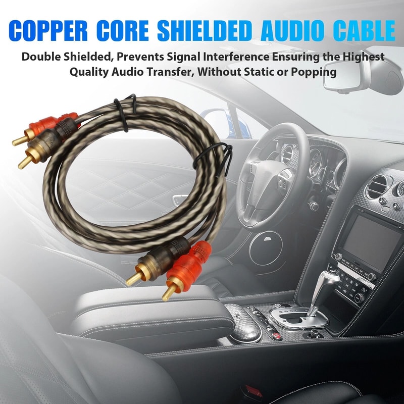 RCA Cables Premium Twisted Audio Interconnect For Car Amplifier Home Audio Systems 5