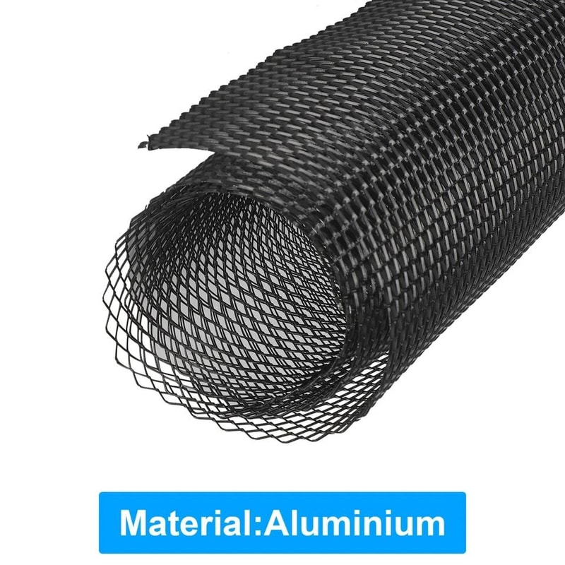 Universal Black Aluminum Car Grille Mesh Net Sheet Auto Grill For Protection And Customization 3