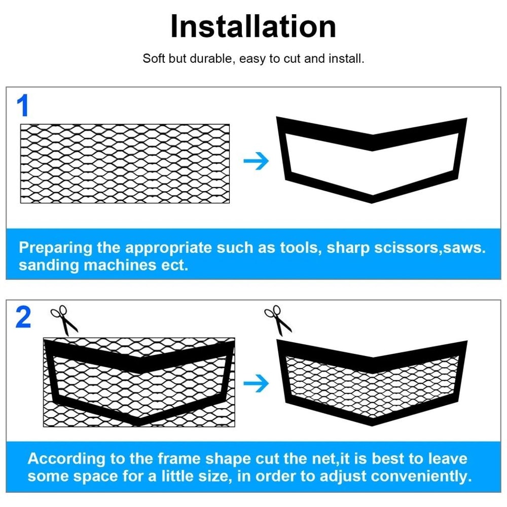 Universal Black Aluminum Car Grille Mesh Net Sheet Auto Grill For Protection And Customization 5