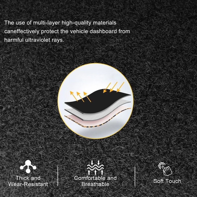 Custom Dashboard Mat AntiUV NonSlip Car Interior Pad 7