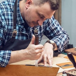 leather edge creaser tool handle kit, premium stainless steel with interchangeable tips for leather craft & diy projects