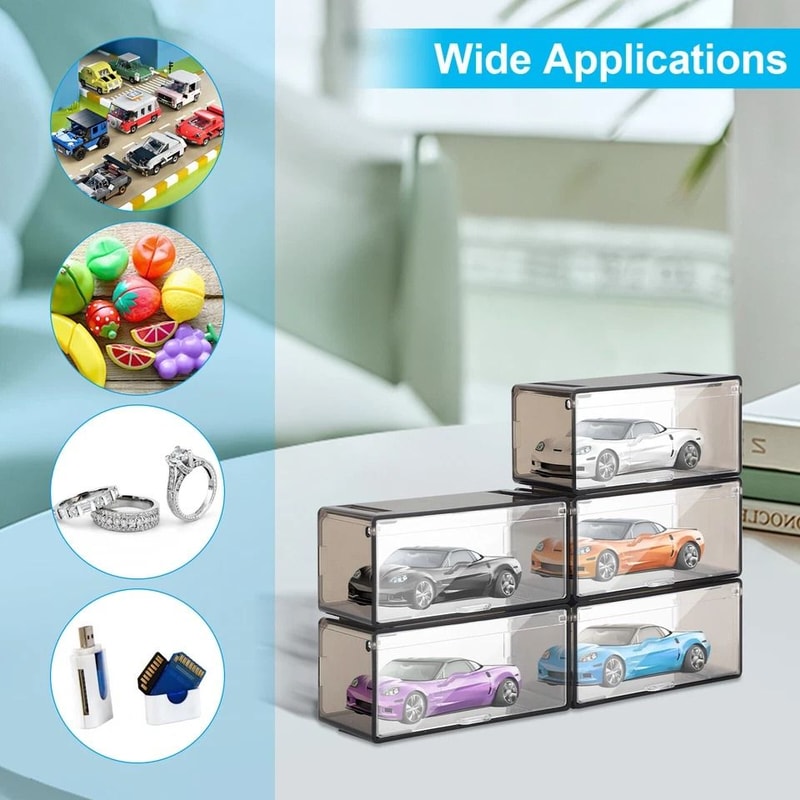 Acrylic Dust Proof Display Case For Scale Model Car Storage Freely Stackable Durable And Transpare 2