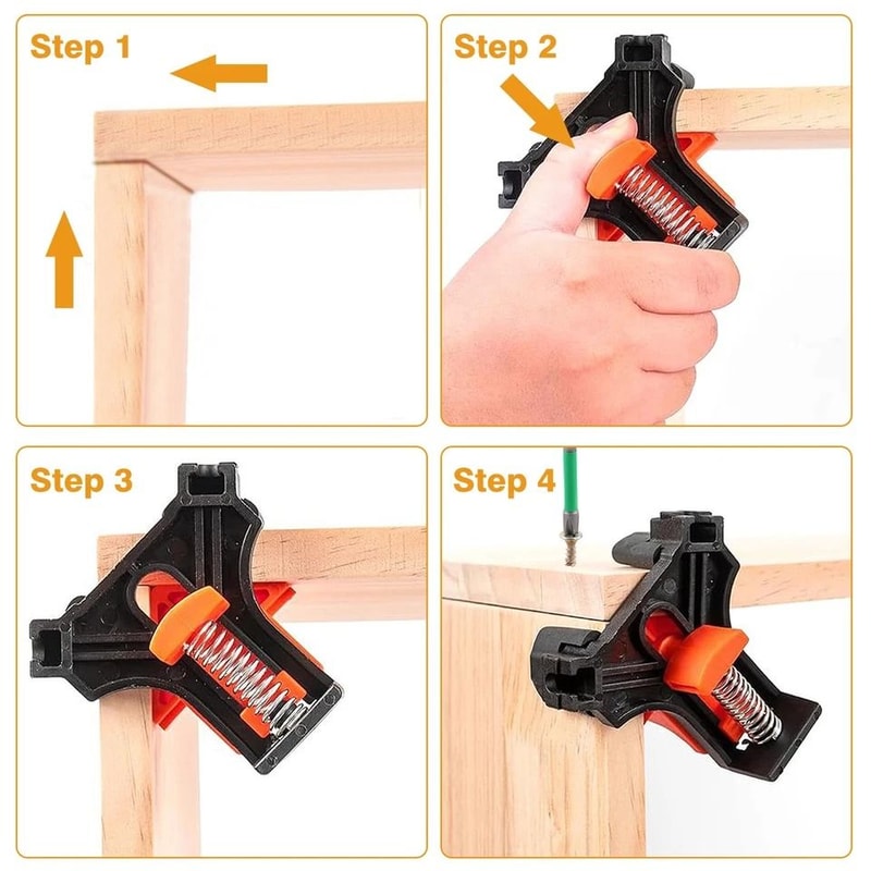 Right Angle Corner Clamp For Woodworking Adjustable Durable Woodworking Tool For 90 Joints And DIY 2