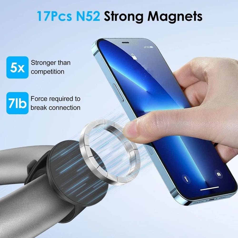 Magnetic Phone Holder For Stroller Gym Cart Bike Versatile Mount With Adjustable Strap 1