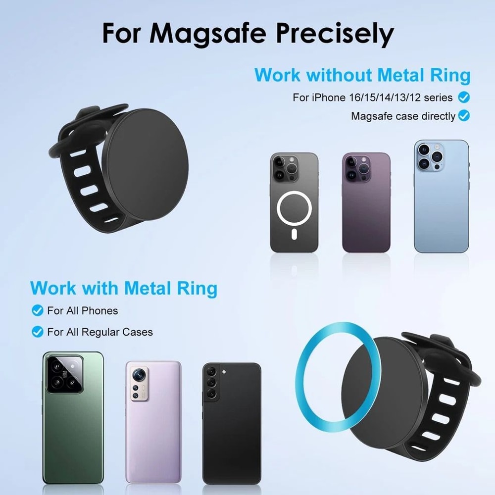 Magnetic Phone Holder For Stroller Gym Cart Bike Versatile Mount With Adjustable Strap 2