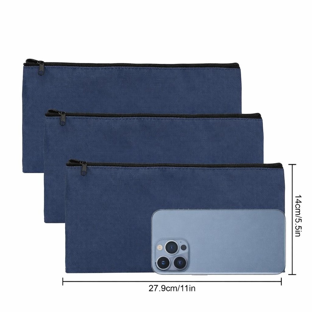 Waterproof Zippered Deposit Bags Durable Money Organizer Safe Cash Storage 4
