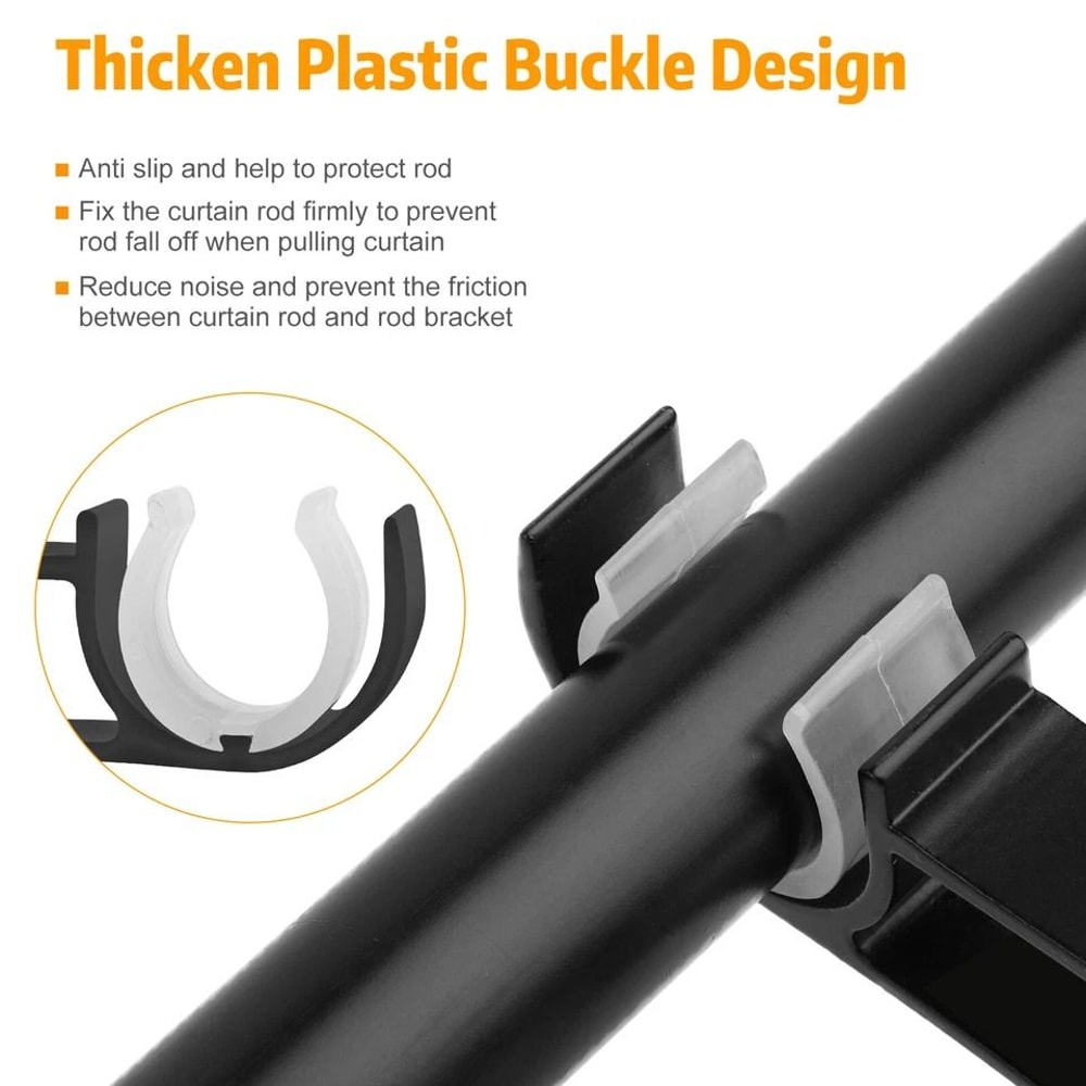 Heavy Duty Aluminum Alloy Curtain Rod Bracket Durable Drapery Holder For Window Frames 5