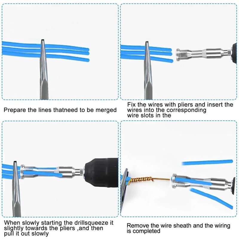 Wire Stripping Twisting Tool For Electrical Drills Efficient Cable Nut Twister For Wire Stripping 3