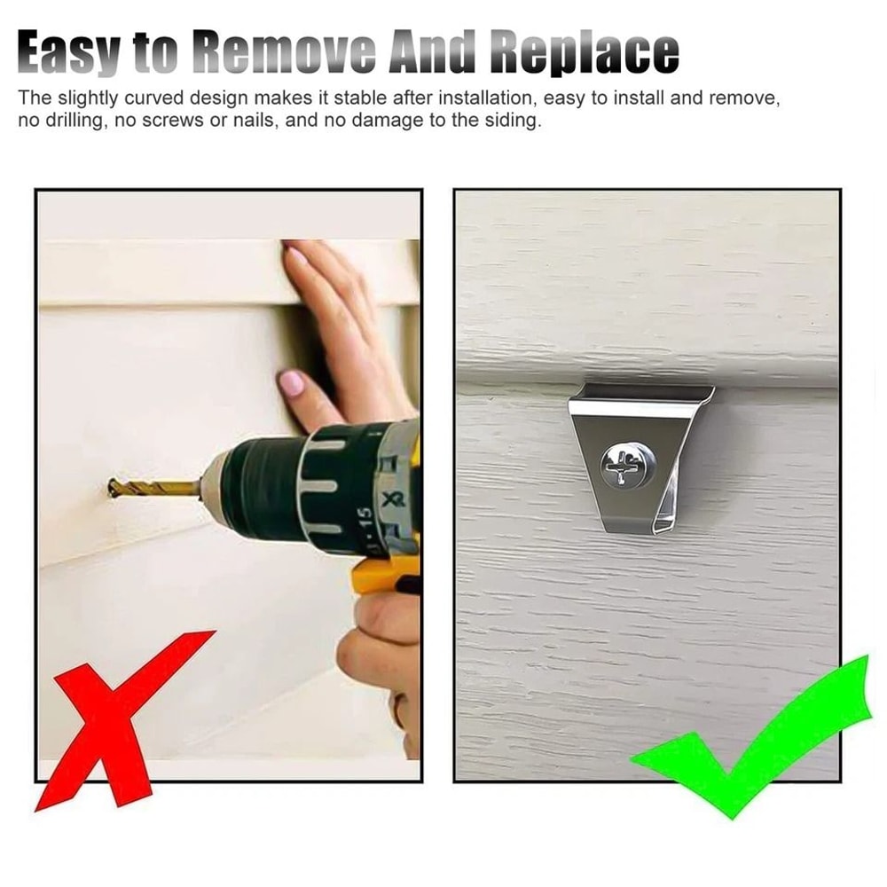 Heavy Duty Siding Clips For Outdoor Cameras No Holes Easy Mounting For Blink And Ring 3