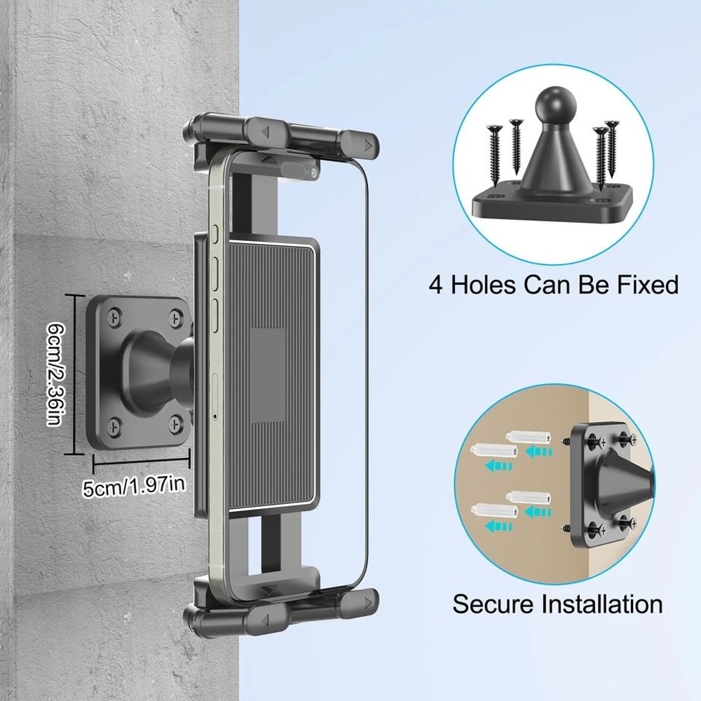 Universal Tablet Phone Wall Mount Holder Adjustable 5