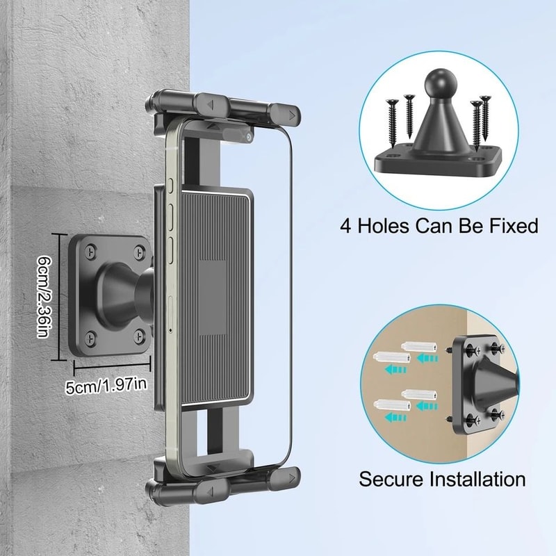 Universal Tablet Phone Wall Mount Holder Adjustable 5