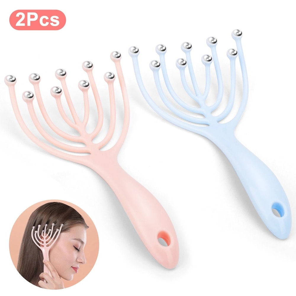 Ball Scalp Massager For Deep Relaxation Portable Handheld Head Massager Stress Relief Hair Care 6