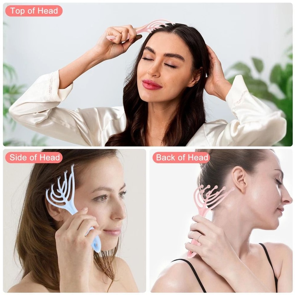 Ball Scalp Massager For Deep Relaxation Portable Handheld Head Massager Stress Relief Hair Care 4