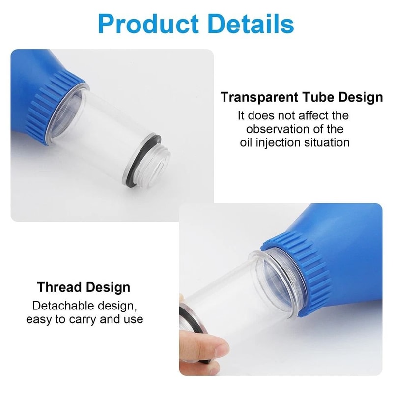 Hands Free Locking Oil Funnel Threaded Adapter Spill Free Engine Oil Pouring Tool 1