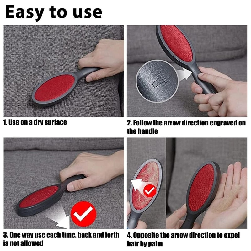 Magic Lint Remover Brush DoubleSided Fabric Cleaner For Clothes Pet Hair Fuzz And Dust 2