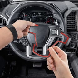 carbon fiber look steering wheel cover trim – premium, sporty upgrade