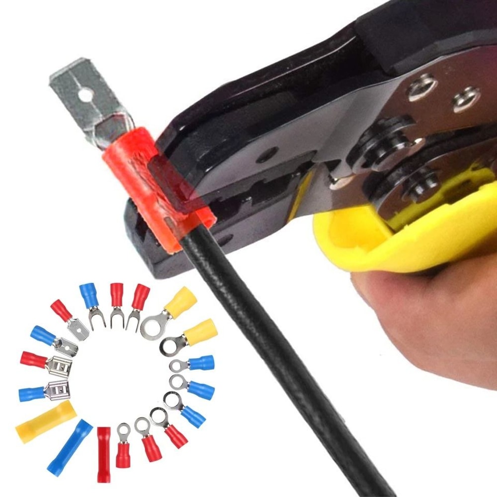 Insulated Electrical Wire Terminal Ring Splice Spade Crimp Connector Kit Durable MultiApplication 2