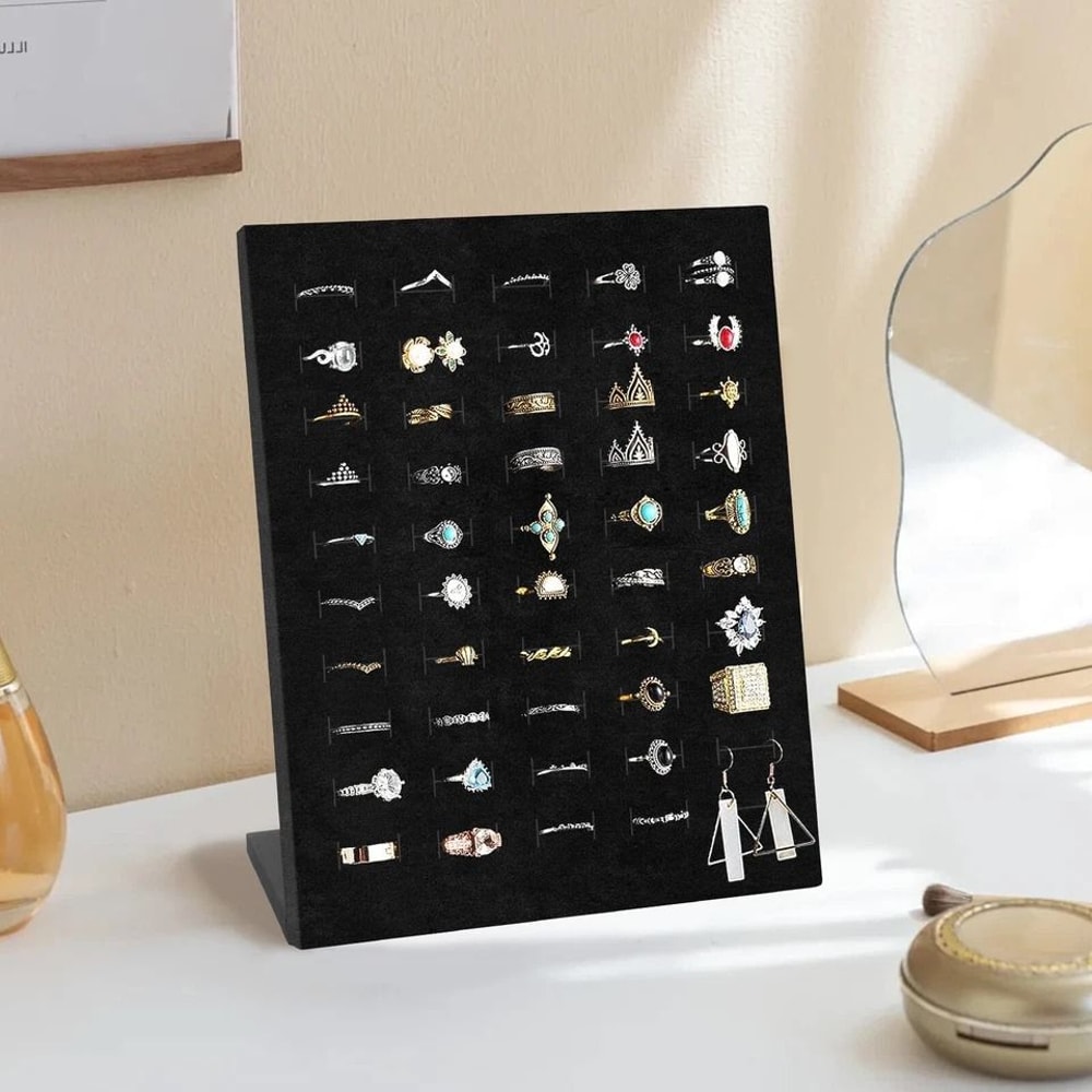 Velvet Ring Display Stand Jewelry Organizer For Rings Earrings Pendants 1