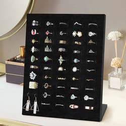 velvet ring display stand - jewelry organizer for rings, earrings, & pendants
