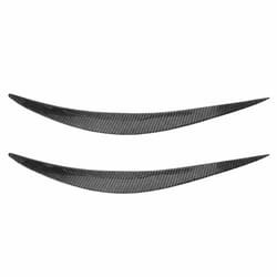 premium carbon fiber headlight eyelid trim - l&r eyebrow covers