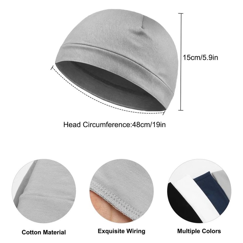 Cotton Beanie Hat Lightweight Breathable Sleep Helmet Liner Cap Soft Comfortable And Versatile F 3