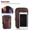 Premium Men Leather Phone Pouch MultiPocket Crossbody Belt Bag For Smartphones 3
