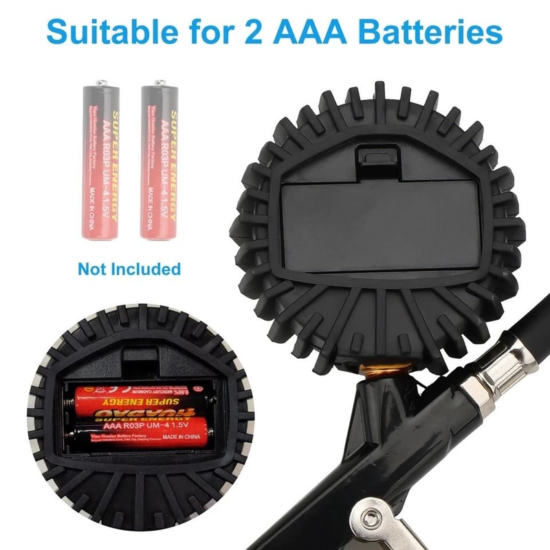 Digital Tire Inflator Pressure Gauge With LCD Display And Air Chuck Ideal For Cars Bikes RVs 2