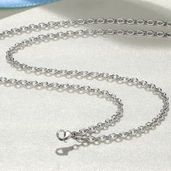 stainless steel silver tone necklace and bracelet chain set for diy jewelry making