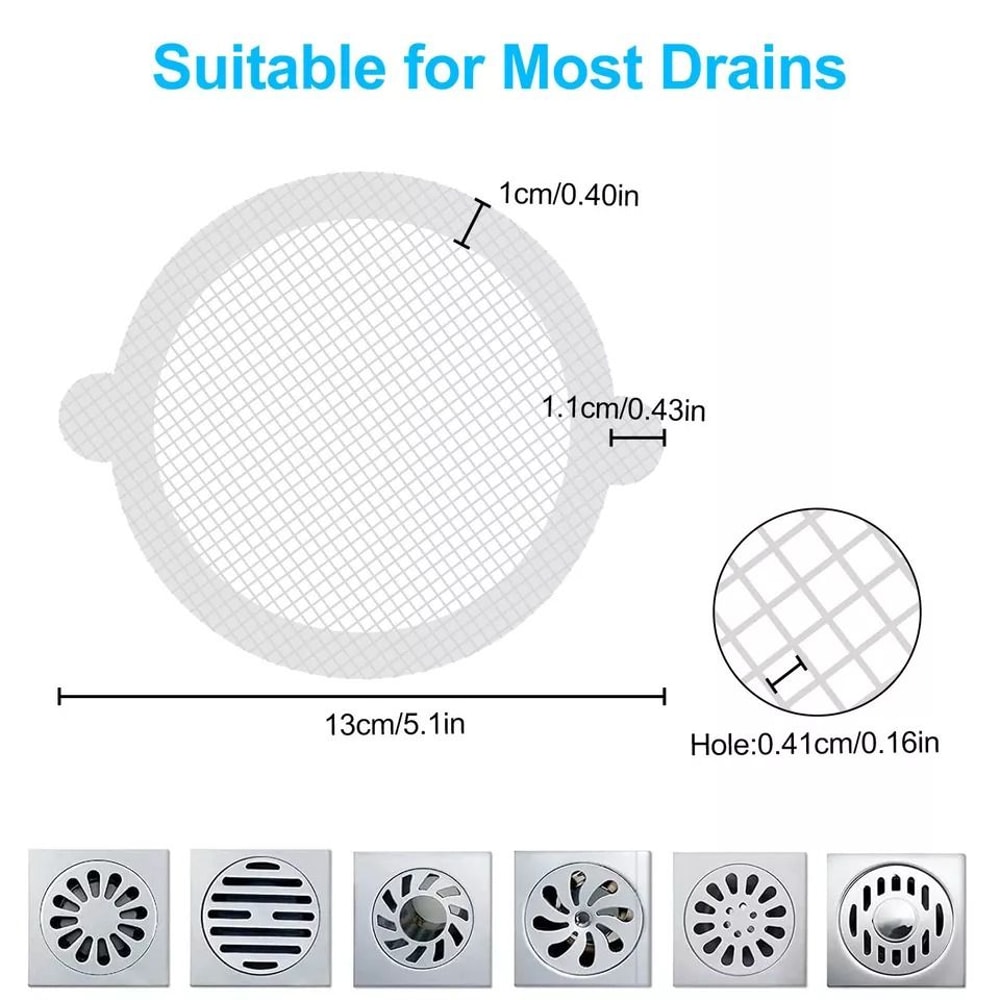 Disposable Shower Drain Hair Catcher Mesh Strainers For Bathroom 5