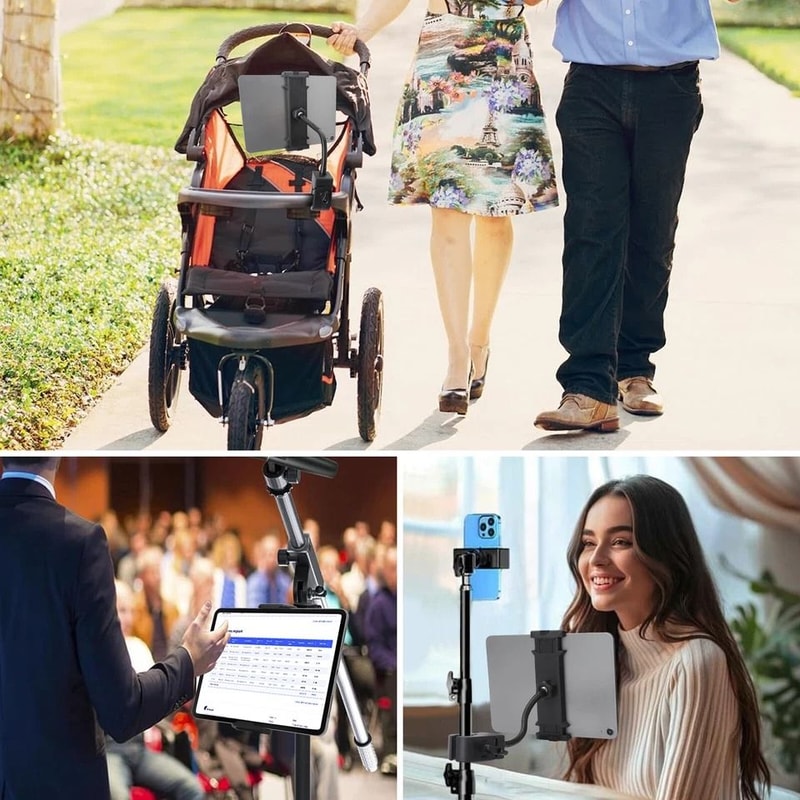 Adjustable Tablet Holder For Treadmill Bike And Mic Stand Universal Mount For Phones And Tablets 1