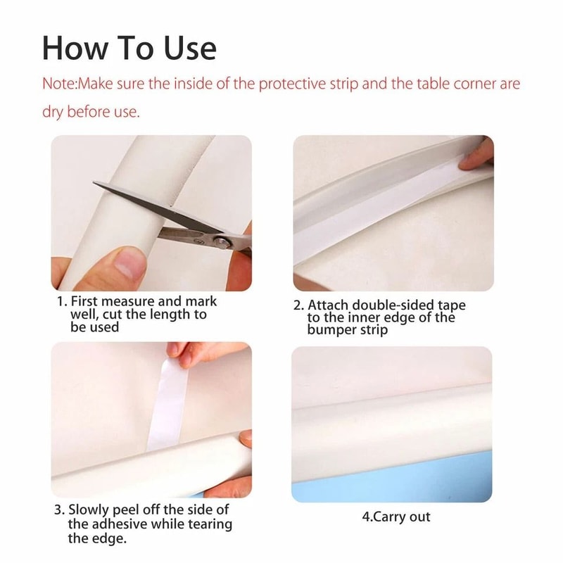 Extra Thick Baby Proofing Edge Guard Foam Protector For Corners Furniture NonToxic Safety Bumpers 2