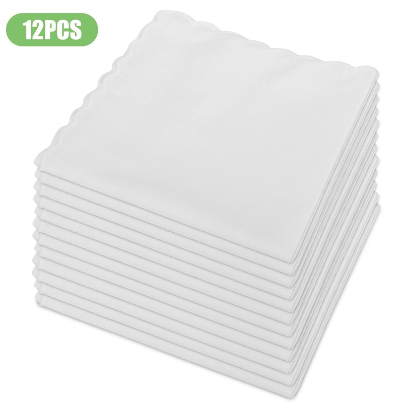 Soft Cotton Handkerchiefs For Men Classic Pocket Square Premium Absorbent Fabric 5
