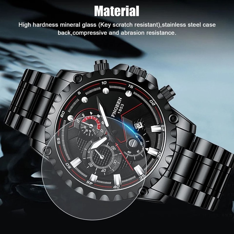 Waterproof Luxury Mens Watch Stainless Steel Classic Wristwatch With Luminous Display 5