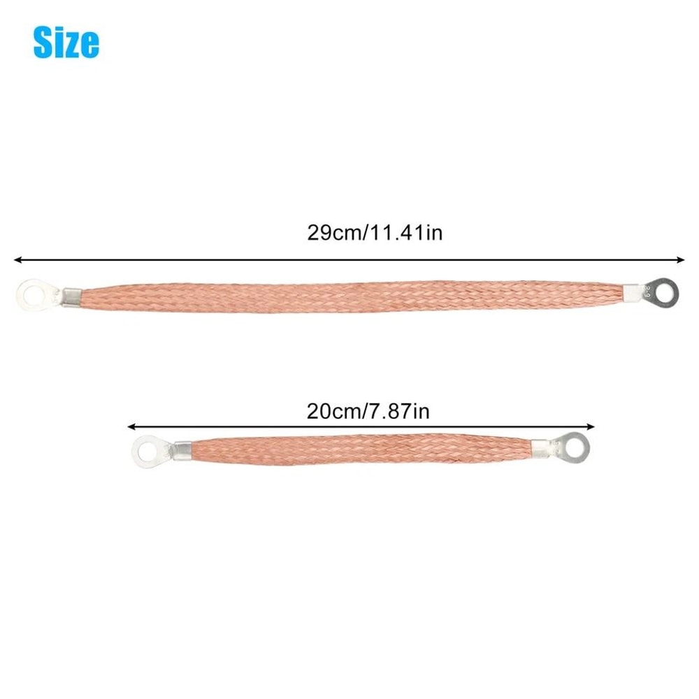 Engine Ground Strap Cable Copper Kit For Car Truck Firewall Engine Body Frame Grounding 3