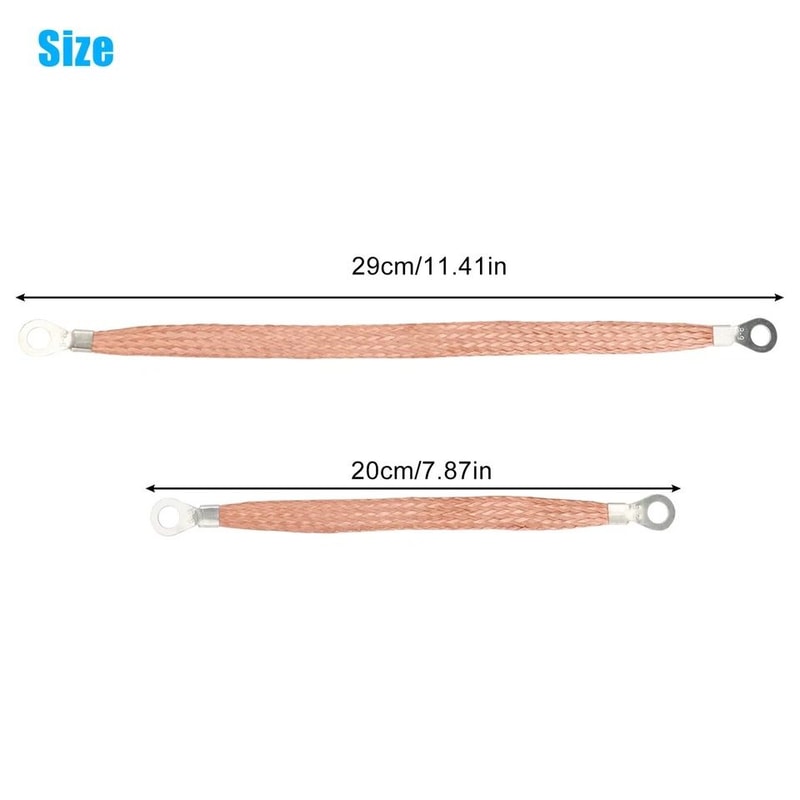 Engine Ground Strap Cable Copper Kit For Car Truck Firewall Engine Body Frame Grounding 3