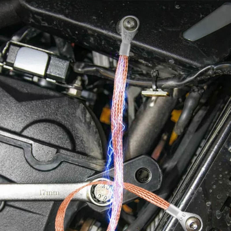 Engine Ground Strap Cable Copper Kit For Car Truck Firewall Engine Body Frame Grounding 0