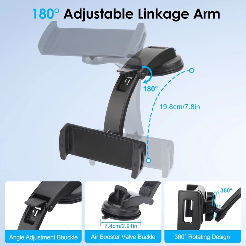 Universal Car Phone Tablet Suction Cup Mount Holder 6