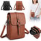 Small Leather Crossbody Purse Wallet For Women Adjustable Shoulder Strap Cell Phone Essentials Or