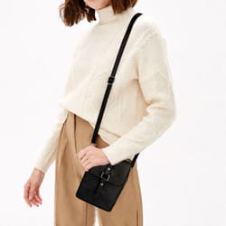 small leather crossbody purse wallet for women - adjustable shoulder strap, cell phone & essentials organizer