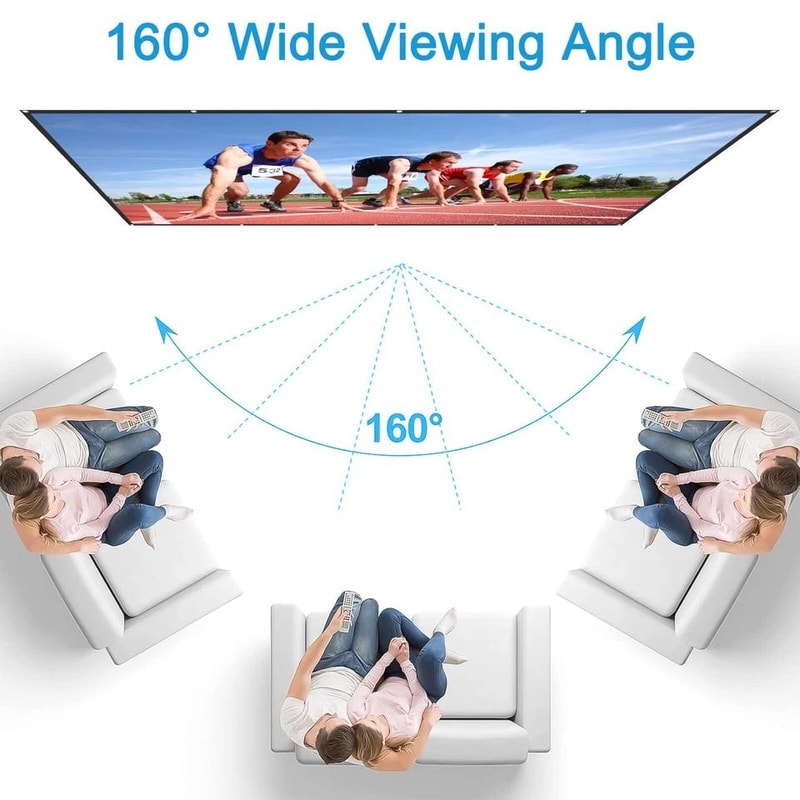 Outdoor Projector Screen Washable Portable HD Home Theater For Parties Outdoor Movies 2