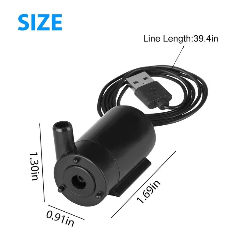 Small USB Water Pump Silent Submersible Fountain Pump For Garden Aquarium 3