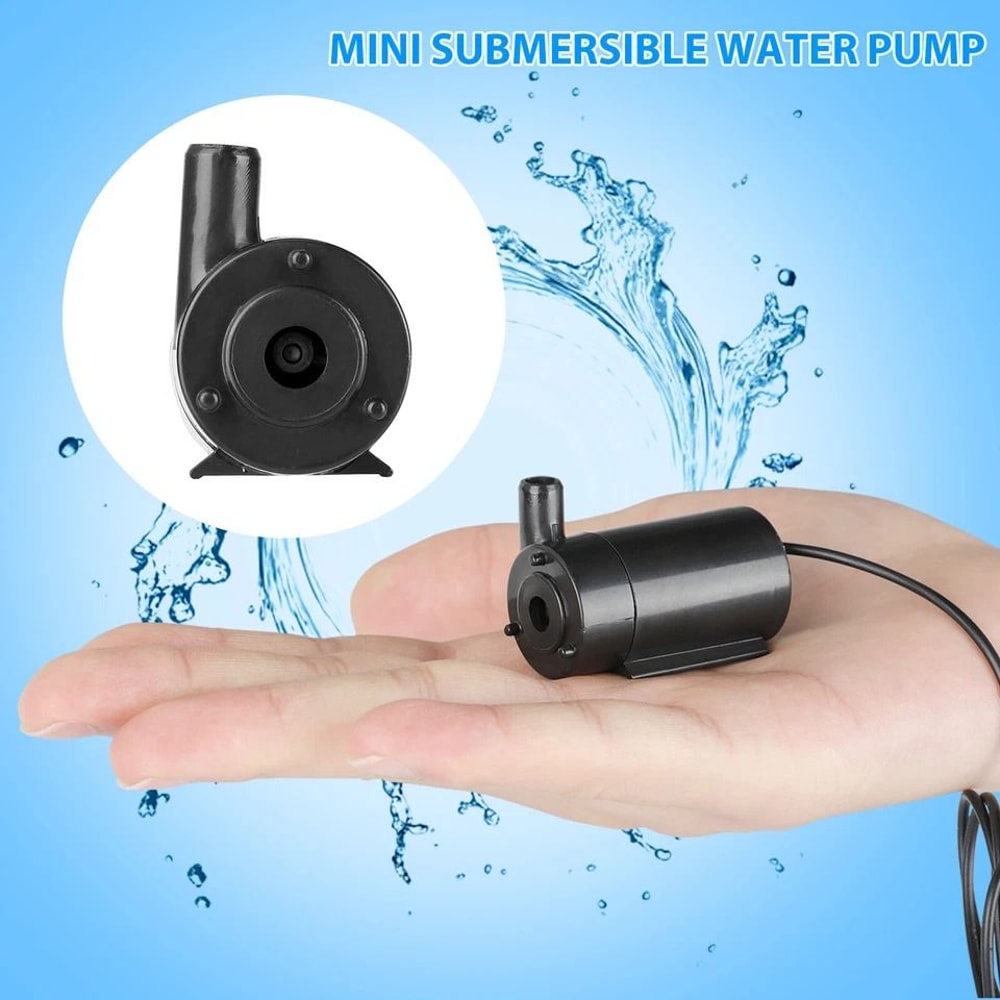 Small USB Water Pump Silent Submersible Fountain Pump For Garden Aquarium 4